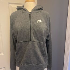 Nike hoodie with quarter zip